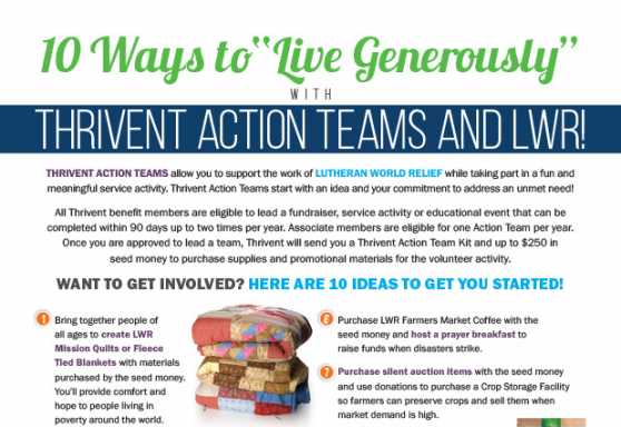 Thrivent Action Teams Flyer