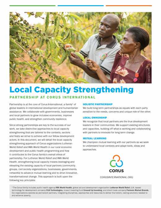 Local Capacity Strengthening Technical Approach