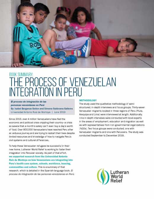 The Process of Venezuelan Integration in Peru